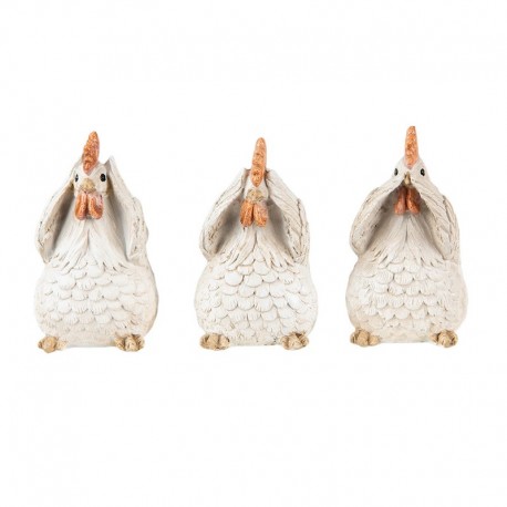 Figurki Kur 3 szt. Clayre & Eef