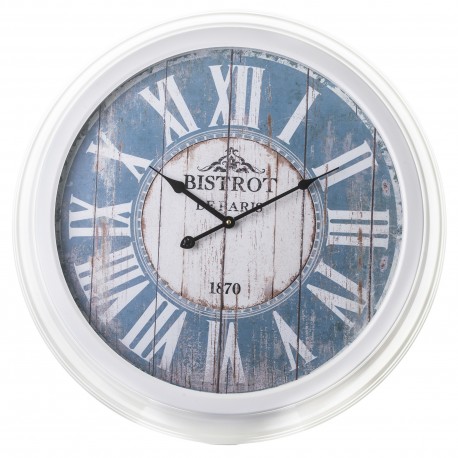 Zegar Retro Kremowo-Niebieski