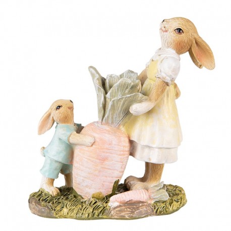 Figurka Zajączków z Marchewką Clayre & Eef