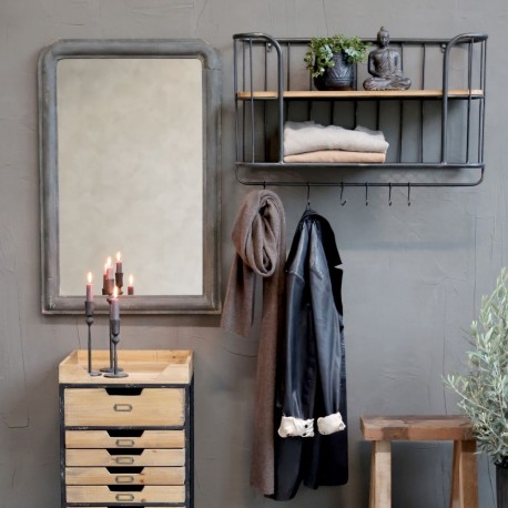 Lustro Vintage w Metalowej Ramie Chic Antique A