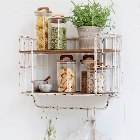 Półki Ścienne Chic Antique z Wieszakami