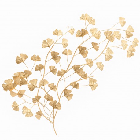 Metalowa Dekoracja Ścienna Liście Miłorzębu B