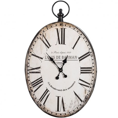 Owalny zegar Belldeco w paryskim stylu