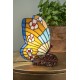 Lampka Tiffany Witrażowa Stołowa Motyl Clayre & Eef