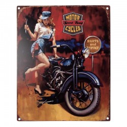 Metalowa Tabliczka Vintage Motorcycles Clayre & Eef