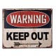 Metalowa Tabliczka Vintage Keep Out Clayre & Eef