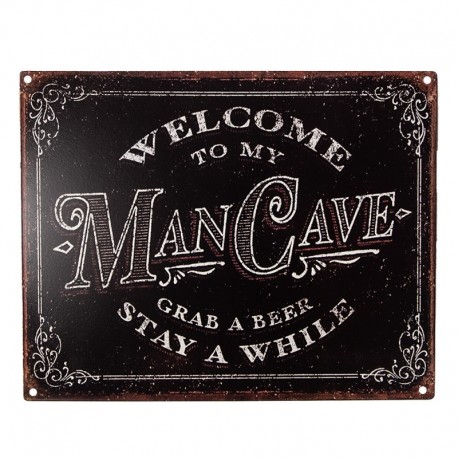 Metalowa Tabliczka Vintage Man Cave A Clayre & Eef