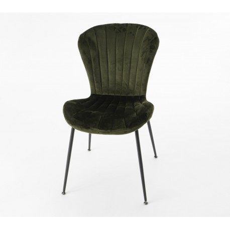 Welurowe Krzesło Zielone