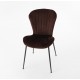 Welurowe Krzesło Bordowe
