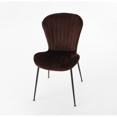 Welurowe Krzesło Bordowe