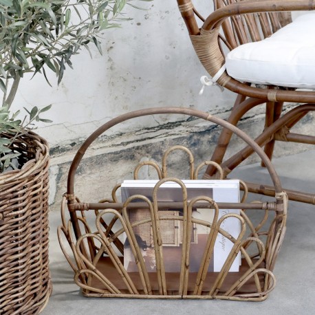 Rattanowy Stolik/Kwietnik/Gazetnik Chic Antique Anor