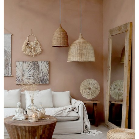 Rattanowa Lampa Boho Chic Antique C