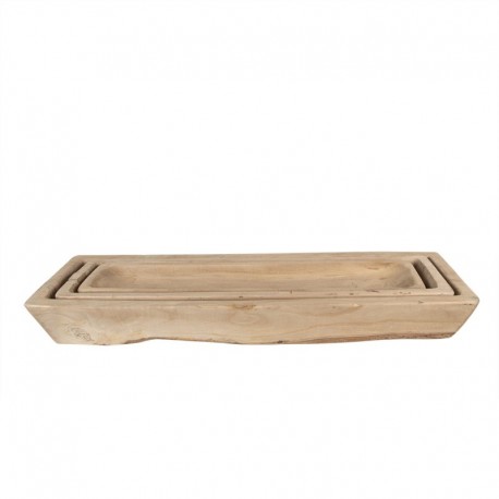 Duże Tace Drewniane A 2 szt. Clayre & Eef