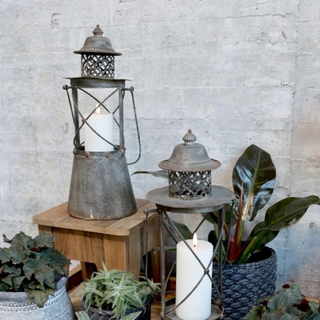 Wysoki Lampion Latarnia Vintage Chic Antique 47 cm