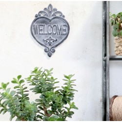 Tabliczka Welcome Chic Antique Szara