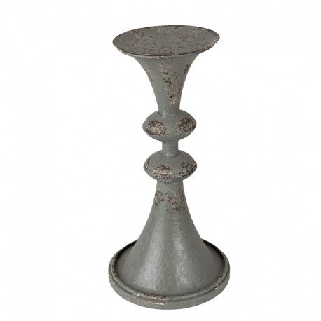 Wysoki Świecznik Metalowy Szary A Clayre & Eef