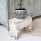 Stołek Postarzany Chic Antique Kremowy