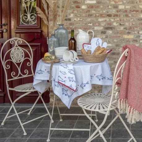 Meble Ogrodowe Prowanalskie Stolik z Krzesłami 8 Clayre & Eef