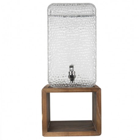 Słoik Na Napoje z Kranikiem Na Drewnianej Podstawie Clayre & Eef