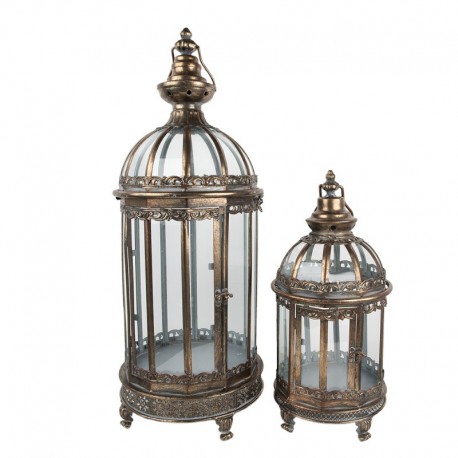 Lampiony Latarnie Przeszklone 2 szt. A Clayre & Eef