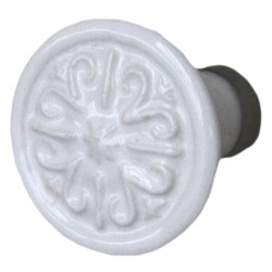 Gałki Do Mebli BIałe Kwiat