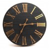 Duży Zegar Ścienny Czarny 71 cm