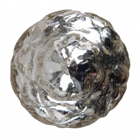 Szklana Gałka Meblowa Srebrna Clayre & Eef