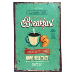 Obrazki Metalowe Breakfast