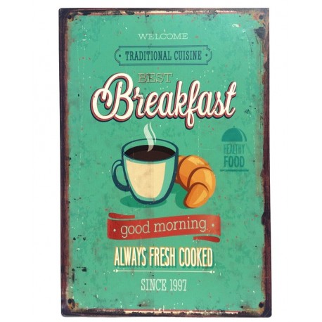 Obrazki Metalowe Breakfast