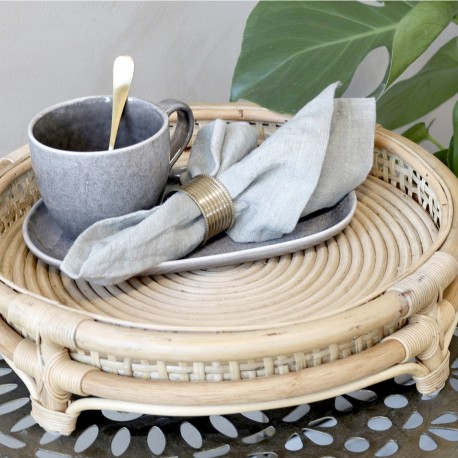 Rattanowa Taca Chic Antique Okrągła