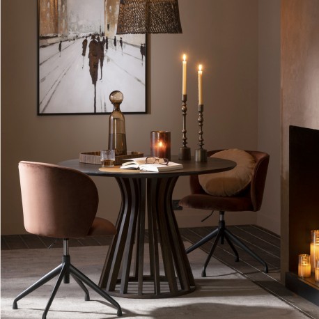 Stół z Drewna Mango Connie Ciemnobrązowy J-Line