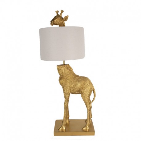 Duża Lampa Stołowa Złota Żyrafa Clayre & Eef