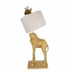 Duża Lampa Stołowa Złota Żyrafa Clayre & Eef