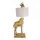 Duża Lampa Stołowa Złota Żyrafa Clayre & Eef