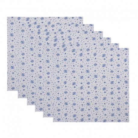 Serwety Stołowe w Niebieskie Kwiatki 6 szt. Clayre & Eef