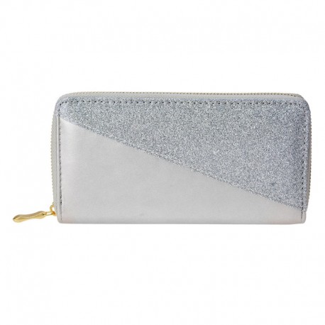 Portfel Srebrno-Szary Podłużny Clayre & Eef