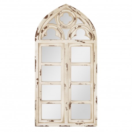 Lustro w Stylu Prowansalskim Okno Kremowe A