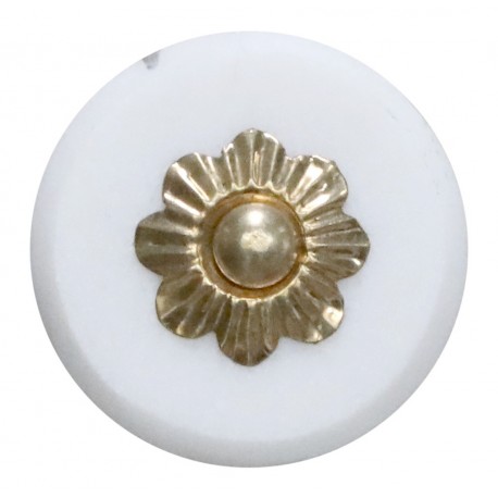 Marmurowa Gałka Meblowa Chic Antique Szara A