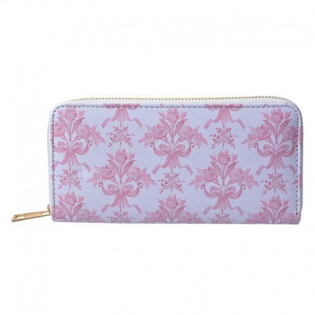 Podłużny Portfel w Kwiaty Biało-Różowy Clayre & Eef