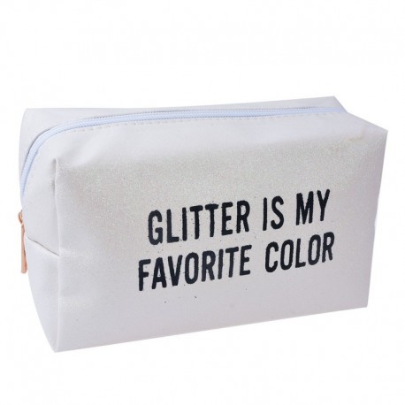 Biała Kosmetyczka z Brokatem Clayre & Eef