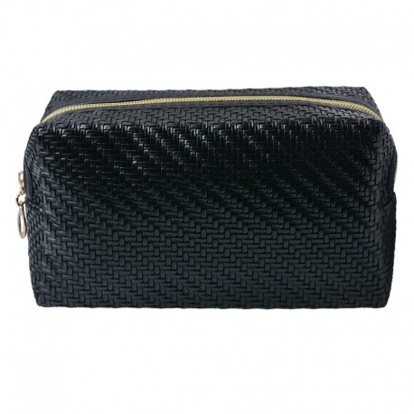 Czarna Kosmetyczka Ze Złotym Zamkiem A Clayre & Eef