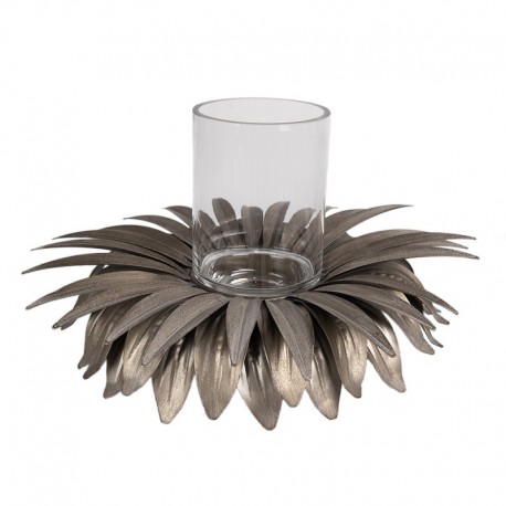 Świecznik z Metalowymi Liśćmi B Clayre & Eef