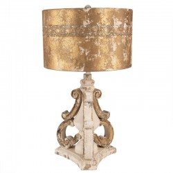 Lampa Stołowa Prowansalska z Metalowym Abażurem Clayre & Eef