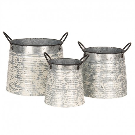 Metalowe Osłonki Vintage 3 szt. Clayre & Eef