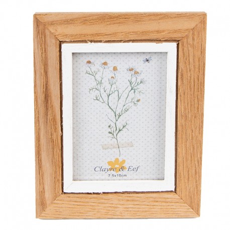Ramka Na Zdjęcie Brązowo-Biała Clayre & Eef