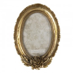Złota Ramka Na Zdjęcie Owalna Clayre & Eef
