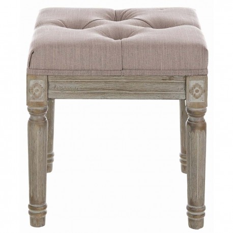 Stołek w Stylu Prowansalskim Pikowany Blanc Mariclò