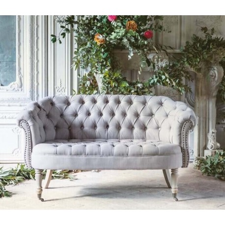 Sofa w Stylu Prowansalskim Pikowana Blanc Mariclò