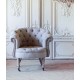 Fotel w Stylu Prowansalskim Pikowany Blanc Mariclò A