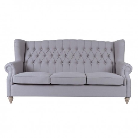 Sofa w Stylu Prowansalskim Szara Blanc Mariclò A